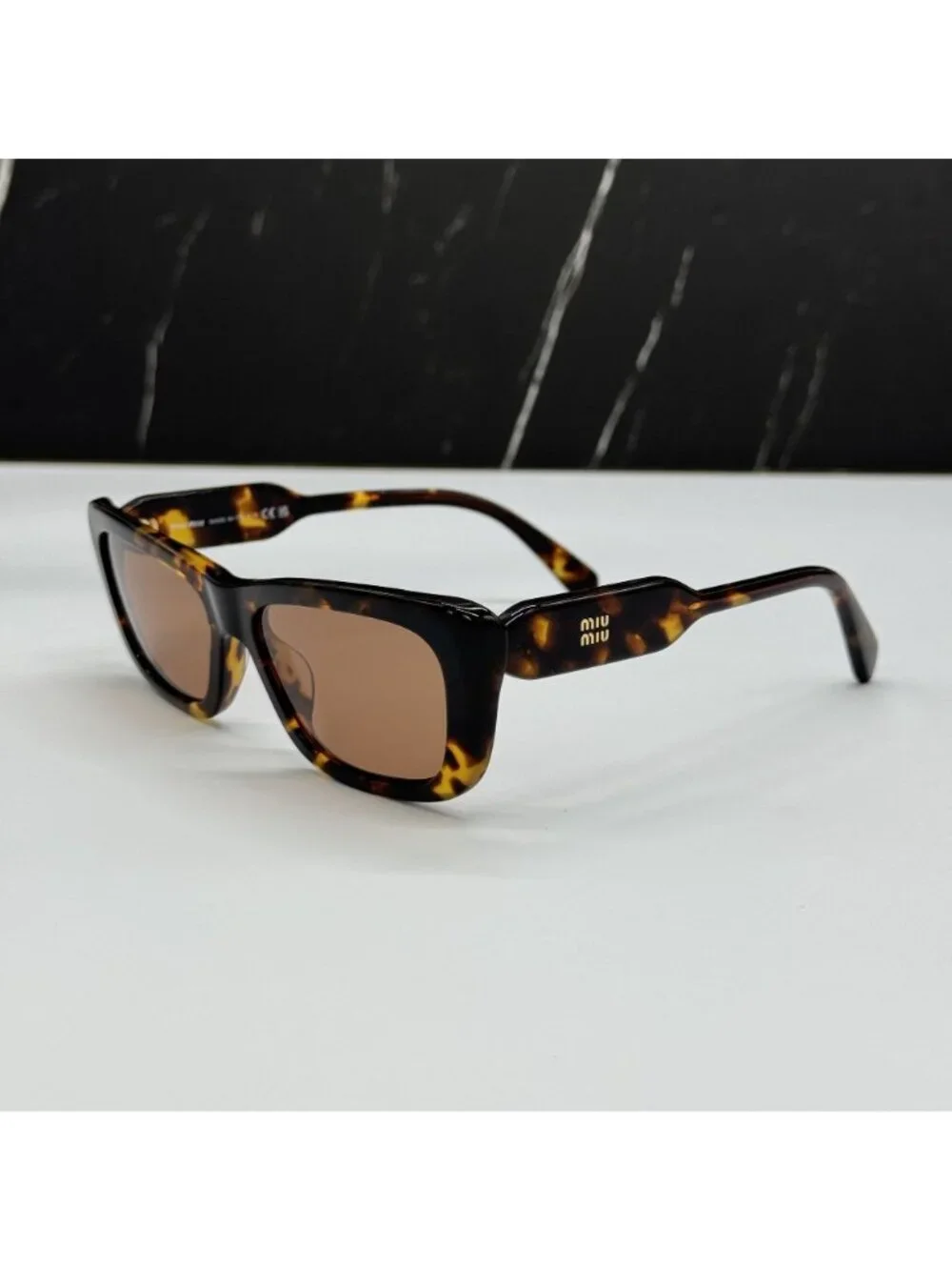 New Miu Miu MU B12S 14L20D Havana Brown Cat Eye Sunglasses MUB12S